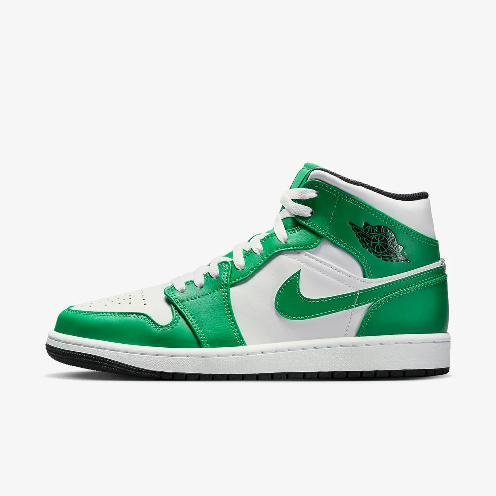 Nike Air Jordan 1 Mid Lucky Green Sko Dame Herre Norge